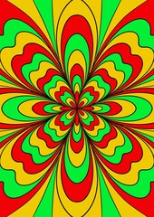 Melt trippy psychedelic pattern illustration