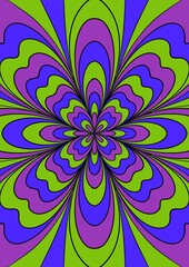 Melt trippy psychedelic pattern illustration