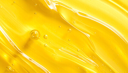 Golden Oil Gel　Vibrant Yellow Viscous Texture and Cosmetic Serum