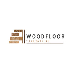 Home decor floor logo with modern aesthetic wood and stone floors and poster template illustration design for brands and symbol