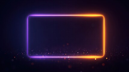 Obraz premium Dynamic abstract light frame digital studio visual design dark background creative concept