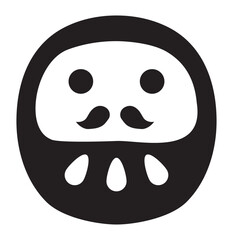 年賀状のスタンプ　だるまさん