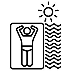 Sunbathing Icon