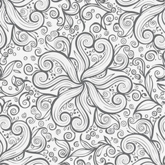 Hand drawn vintage floral pattern background
3