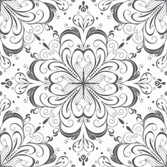 Hand drawn vintage floral pattern background
2