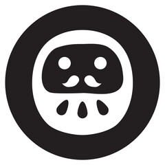 年賀状のスタンプ　だるまさん