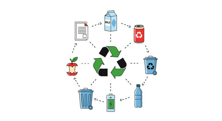 Understanding the cyclical process of effective waste management and its environmental benefits for a sustainable future.