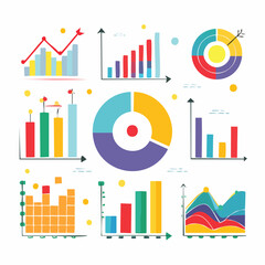 Obraz premium Modern Data Chart and Dashboard Vector Set for Business Infographics and Reports