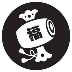 年賀状のスタンプ　打ち出の小槌