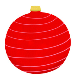 Red Christmas tree ornaments transparent background.
