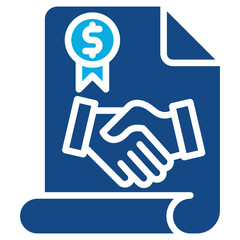 Financial Agreement glyph color icon