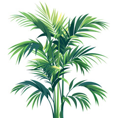 Fototapeta premium Transparent tropical plant growth lush garden digital art vibrant environment close-up view nature's beauty