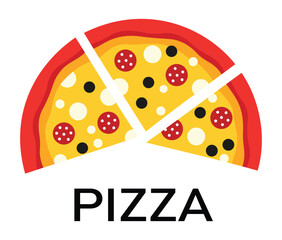 Pizza logo for restaurants, take-out, or delivery service branding