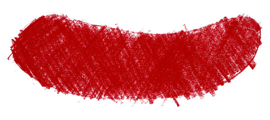 Abstract organic colored pencils abstract red chalk drop shape isolated on transparent background