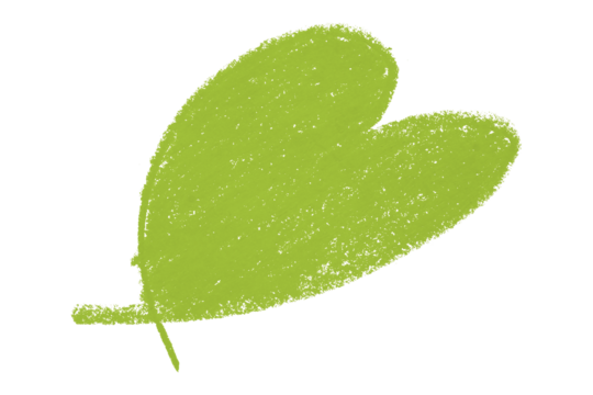 Valentine's Day Chalk Green Heart Shape Illustration Isolated on Transparent Background