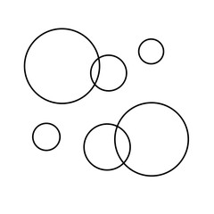 Overlaping circle bubble rings