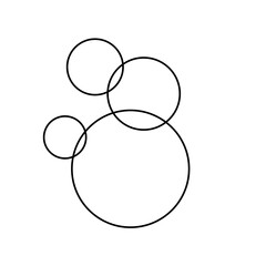 Overlaping circle bubble rings