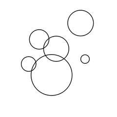 Overlaping circle bubble rings