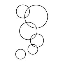 Overlaping circle bubble rings