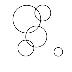Overlaping circle bubble rings