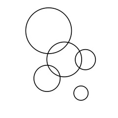 Overlaping circle bubble rings
