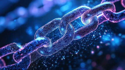 A digital blockchain network overlaying a global map, symbolizing secure logistics and supply chain management