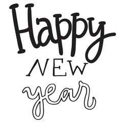 Happy New Year Hand Lettering Design