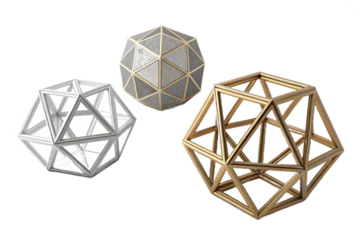 A 3D render of an abstract geometric pyramid shape is used as a symbol in art and design concept illustration