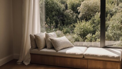 A clean and cozy modern interior featuring natural lighting, minimalist furniture, and warm tones that create a comfortable and stylish atmosphere. Perfect for lifestyle, architecture, or home decor c