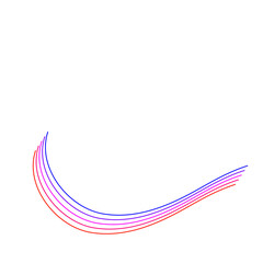 Multi color curve line