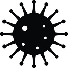 Virus silhouette vector art illustration