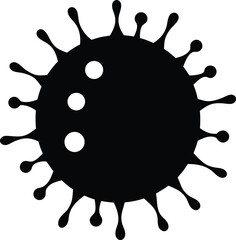 White blood cell silhouette vector art illustration