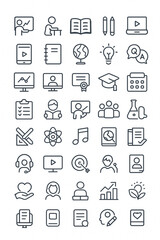 Obraz premium teaching and learning icon sets