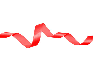 red ribbon isolated on white background