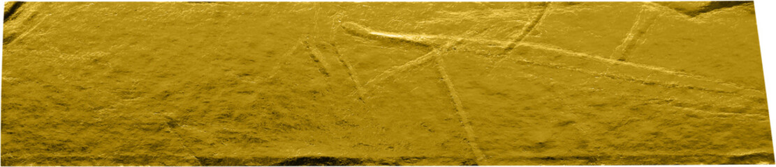 gold foil adhesive tape isolated on white background