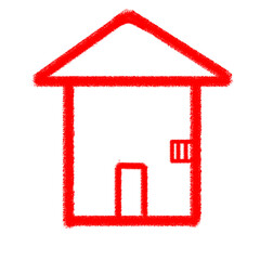 Red House Sketch Drawing