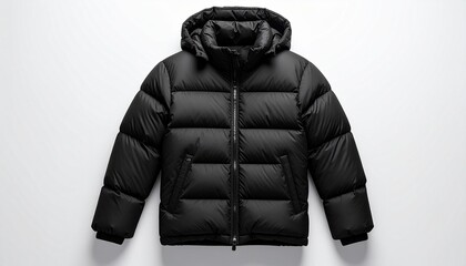 黒いダウンジャケット　black down jacket