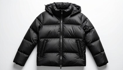 黒いダウンジャケット　black down jacket