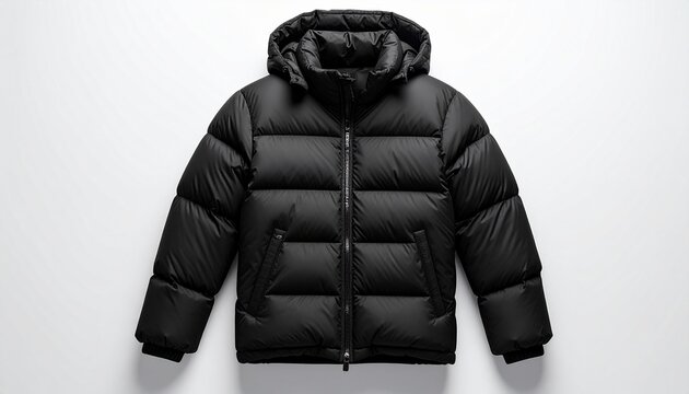 黒いダウンジャケット　black down jacket