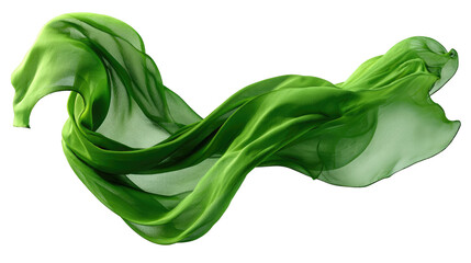 Flying Green Silk Fabric