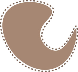 Abstract Geometric Shape with Dotted Border