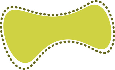 Abstract Geometric Shape with Dotted Border