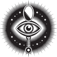 Unlock your vision with this striking mystical eye design, perfect for spiritual or artistic projects