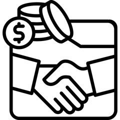 Fair Trade Hands line icon