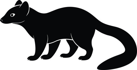 Fototapeta premium Civet silhouette vector art illustration