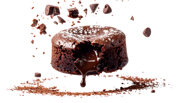 しっとり濃厚なチョコブラウニー｜背景なし・透過PNG