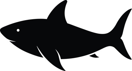 Shark silhouette vector art illustration