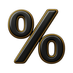 PNG Elegant black percentage symbol