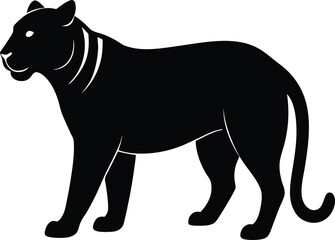 Tiger silhouette vector art illustration