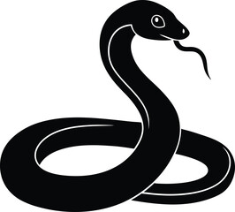 Anaconda silhouette vector art illustration